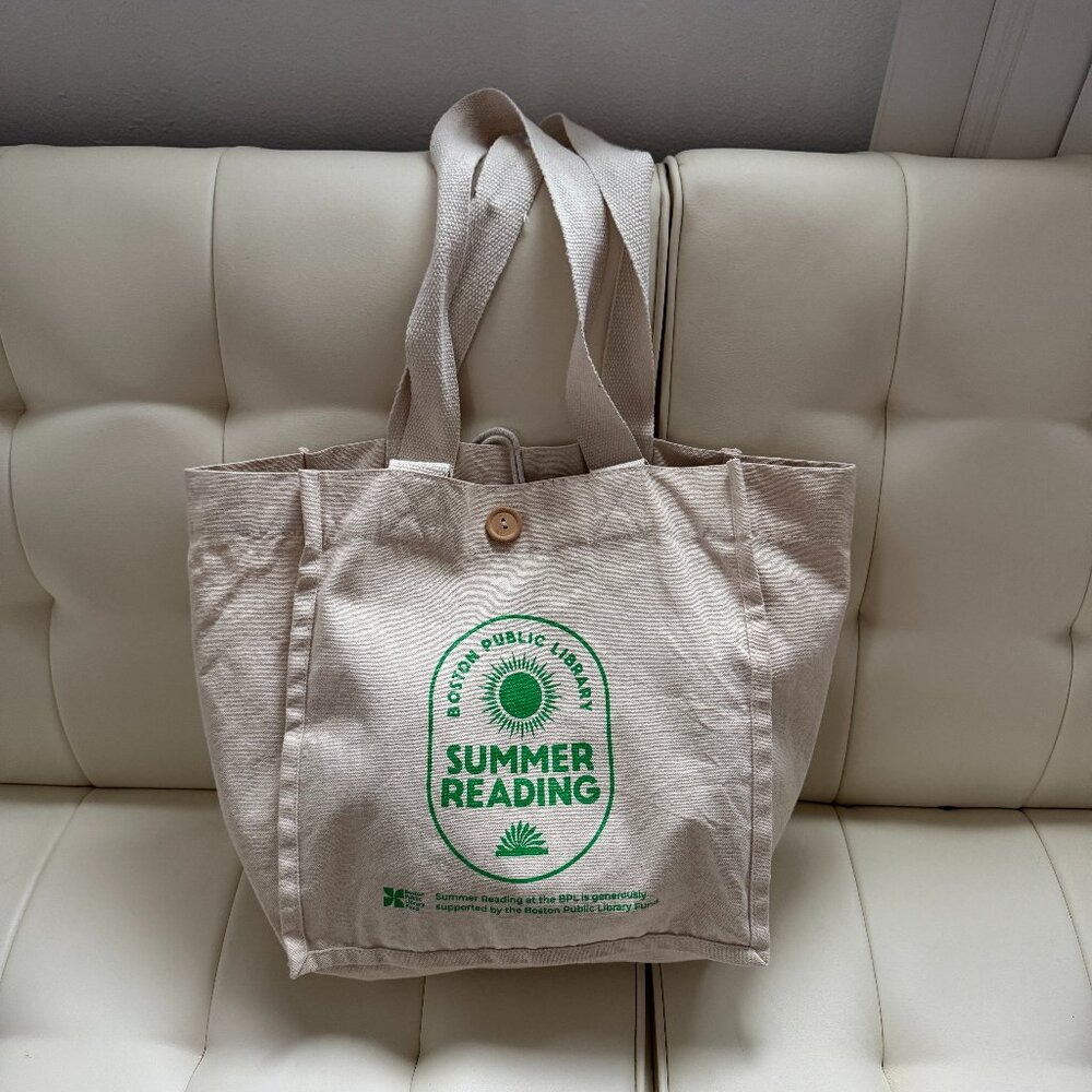 Boston Public Library limited edition 2025 Summer Reading challenge canvas tote